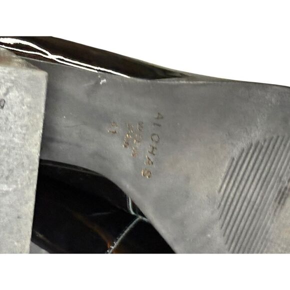 Alohas Take Off Black Patent Leather Loafers 90mm Heel Size 11 US / 41 EU - Picture 13 of 13